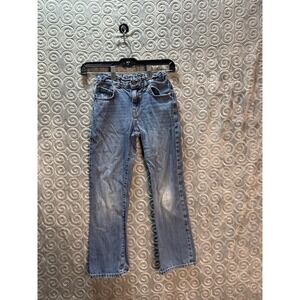 The Childrens Place Kids Jeans Size 8 Bootcut‎ Blue Denim Adjustable Waist